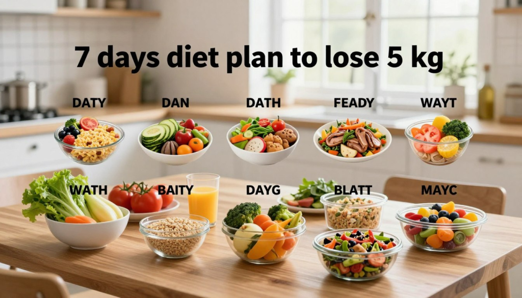 7 days diet plan to lose 5 kg