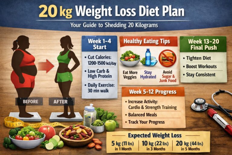 How to lose 20 kg d⁠iet plan